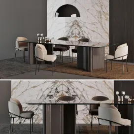 Minotti chair table